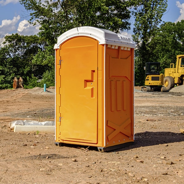 how often are the portable toilets cleaned and serviced during a rental period in Booker